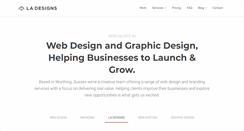 Desktop Screenshot of ladesigns.co.uk